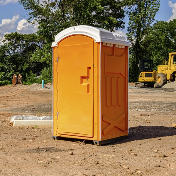 how often are the portable restrooms cleaned and serviced during a rental period in Gifford Iowa